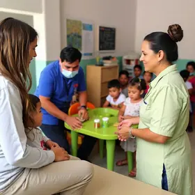 Prefeito visita Creche Marta Ferreira Lopes e acompanha atendimento a 280 crianças na Vila Acre Creche Marta Ferreira Lopes